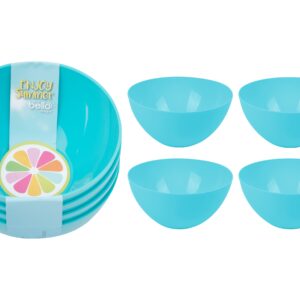 BELLO 500ML Blue Plastic Bowls, Pack of 4