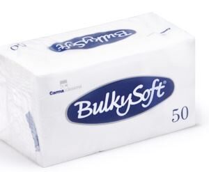 Bulky Soft White 2-Ply Napkins, 8-Fold, 33cm x 33cm, Pack of 50