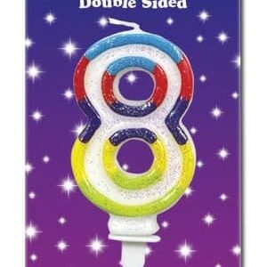 Cake Candle in the Shape of the Number 8
