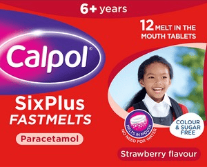 Calpol SixPlus Fastmelt 12 Tablets