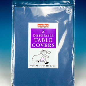 Caroline Dark Blue Square Paper Table Covers, 90cm x 90cm, Pack of 2