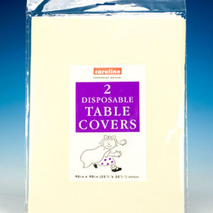 Caroline Ivory Square Paper Table Covers, 90cm x 90cm, Pack of 2
