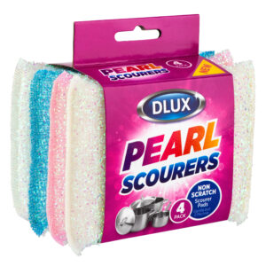 DLUX Pearl Non-Scratch Scrubbing Pads, Pack of 4