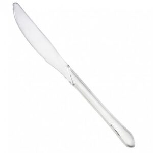 Durable Clear Plastic Disposable Knife Cutlery Set - Single Pack