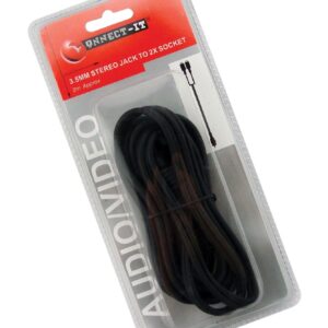 ES Stereo Splitter Cable - Male to Dual Female - Black - 2 Meters