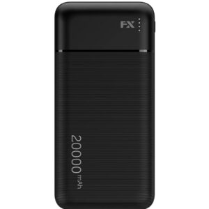 FX Black 20000mAh Power Bank with 3A Type-C Output