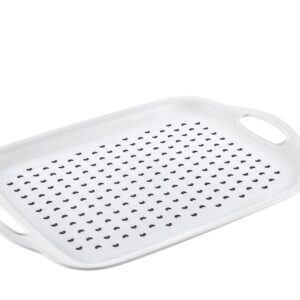 HAPPY LIFE Large Non-Slip Oval Plastic Tray, 49x28x3cm, Various Colors