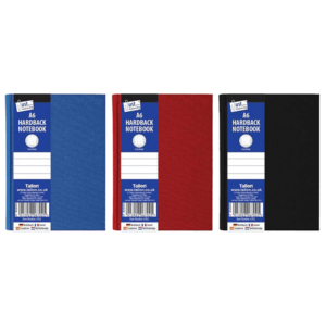 Hardcover A6 Notebook in Red, Blue, and Black by Just Stationery