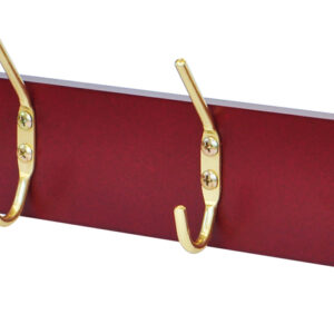 Headbourne Mahogany Wall-Mounted Wooden Coat Rack with 4 Hooks