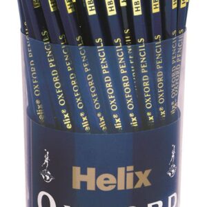 Helix Oxford HB Pencils with Rubber Tip in a Tub