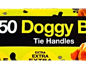 It seems like you are referring to a product, specifically Doggy Bags with Tie Handles. These are typically used for collecting and disposing of dog waste. The dimensions of...