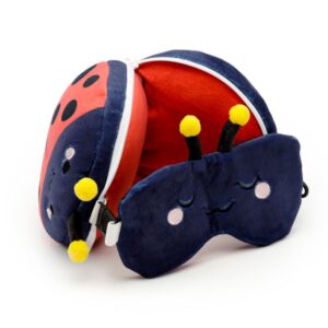 Relaxeazzz Adorabugs Ladybird Plush Travel Neck Pillow & Sleep Mask