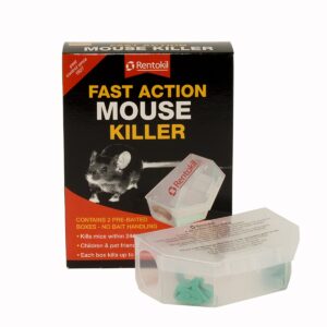 Rentokil Quick-Acting Twin Pre-Baited Mouse Killer Box