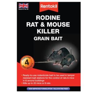 RNETOKIL RODINE RAT & MOUSE KILLER GRAIN BAIT - PACK OF 4 SACHETS