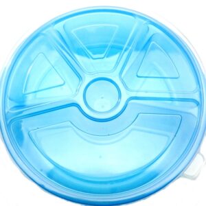 Round Food Server with 5 Compartments in Various Colors