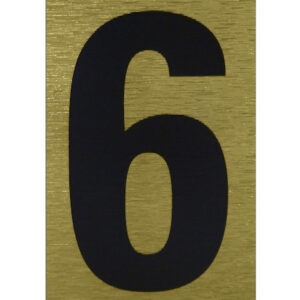 Rowan Black and Gold High Visibility House and Gate Number Sticker - 6