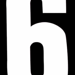 ROWAN BRIGHT WHITE WHEELIE BIN NUMBER STICKER - 6