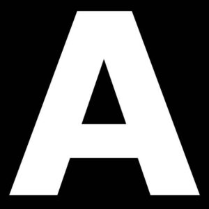 ROWAN WHITE ALPHABET STICKER "A" - HIGH VISIBILITY