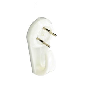 Securit S6209 White Hard Wall Picture Hooks, 40mm, Pack of 2