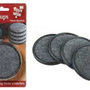 Set of 4 Castor Cups, Approximately 70mm