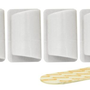 Set of 4 Removable Adhesive Cable Clips, 27 x 16 mm