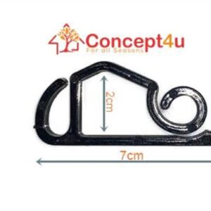 Set of 50 Black External Gutter Hooks for Lights