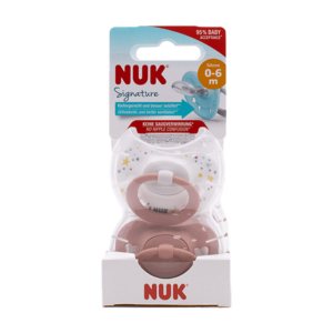 Signature Silicone Pacifier Size 1 Pink 0-6 Months, Pack of 2