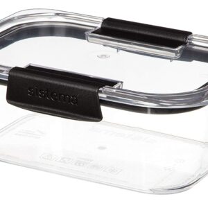 Sistema 920ml Clear Food Storage Container with Grey Lid - Leak-Proof