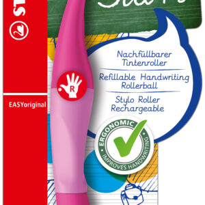 STABILO EASYORIGINAL Right-Handed Pen, Light Pink/Dark Pink with Blue Ink
