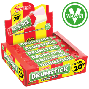 Swizzels Drumstick Raspberry & Milk Flavored Chew Bar 18g - 20p Price Marked Pack