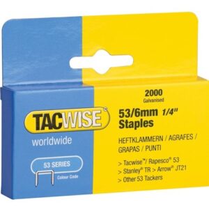 TACWISE 53/6MM STAPLES, PACK OF 2000