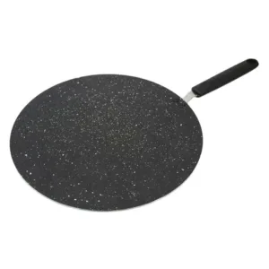 The Flat Roti Tawa Pan with a 28 cm diameter and a speckled design, model 7041, is a kitchen tool commonly used for making rotis, chapatis, and other flatbreads. The speckled...