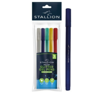 The Glitter Gel Pens 5-pack in assorted colors (P3060) is a set of writing instruments that typically features a variety of vibrant, sparkling colors. These pens are popular for...