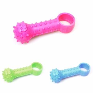 The "Pet Dog Toy Ball and Ring Shaped Bone 10 cm Assorted Colours 1818" is a set of dog toys designed for play and exercise. This particular product includes a toy ball and a...