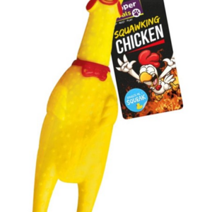 The "Pet Dog Toy Squeaky Chicken 25 cm 312456 A" is likely a dog toy designed to entertain and engage pets. It is 25 centimeters in size and features a squeaky function that...