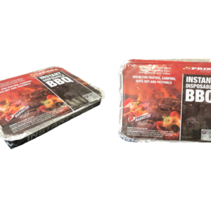 The Prima Disposable Aluminium Instant Outdoor Camping Charcoal BBQ Grill is a convenient option for outdoor cooking. It weighs 600 grams and has dimensions of 30 x 24 x 4 cm....