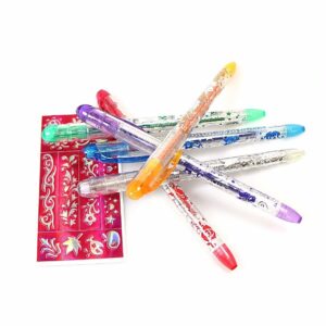 The Tattoo Gel Pens Stencils and Pattern Gift Set is a body art kit that likely includes a variety of gel pens, stencils, and patterns designed for creating temporary tattoos....