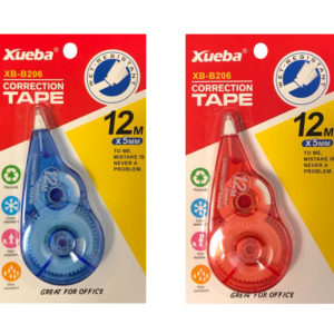 The White Dry Correction Tape Dispenser Roller is a handy tool for correcting written or printed errors on paper. It features a tape that is 12 meters long and 5 millimeters...