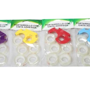 This product appears to be a pack of assorted color home office tapes along with a dispenser. It's likely designed for various uses in a home or office setting, such as sealing...
