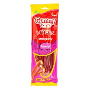 GUMMY LAND STRAWBERRY FLAVOUR SOFT PENCILS 150G OC