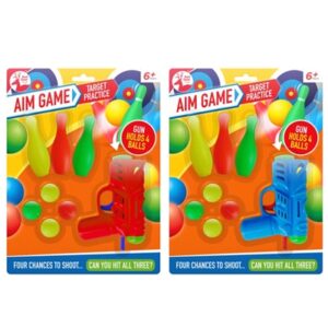 Gun with 4 balls and 3 Bowling Pins