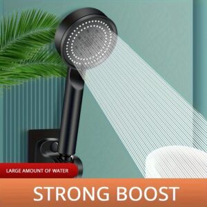 1pc 5-Mode Multifunctional High-Pressure, Shower Head, Bathroom Accessories, Wall Mounted Shower Head, Single Head