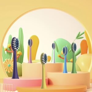 Electric Toothbrush - W8 Replacement Brush Heads W8 - Version - Replacement Brush Heads - 3-6-9 Brush Heads (Green, Blue, White, Yellow, Pink, Purple) in 6 Colors