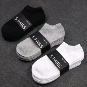 1/5/10 Pairs of Comfortable Breathable Ankle Socks for Men and Women - Perfect for Spring and Summer