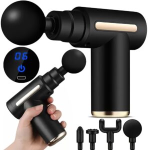 Rechargeable Portable Mini Massage Gun: 6-speed adjustment, suitable for body and neck relaxation, compact and elegant design