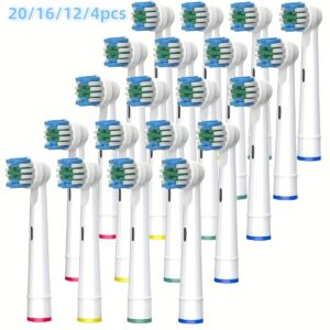 Replacement Toothbrush Heads Compatible, Professional Electric Toothbrush Heads Replacement Brush Head Cartridges For Pro 500/1000/1500/3000/3757/5000/7000/7500/8000