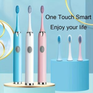 Electric Toothbrush Adult E810AA Battery Soft Bristle Electric Toothbrush Family Set Electric Toothbrush/Only 5 Brush Heads/1 Host (Body 1 Brush Head) Plus 2 Brush Heads Extra