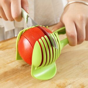 1pc, Tomato Slicer Tool, Lemon Cutter Tool, Lemon Slicer Holder, Tomato Slicer Holder, Lemon Cutter Holder, Round Fruit Tongs, Egg Slicer Cutting Holder, Kitchen Tools Kitchen Accessories