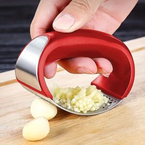 1pc, Stainless Steel Garlic Press - Creative Garlic Mincer, Crusher, and Chopper - Kitchen Gadgets and Tools for Easy Preparation Kitchen Accessories