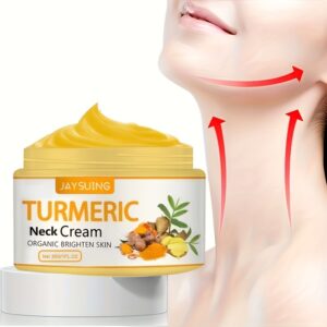 1pc JAYSUING Turmeric Neck & Face Firming Cream, 1 Fl.Oz - Unisex Adult Anti-Aging Moisturizer with Retinol, Collagen, Hyaluronic Acid, Vitamin C - Paraben-Free, All Skin Types, Oily Skin Hydrating Cream